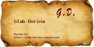 Glab Dorina névjegykártya